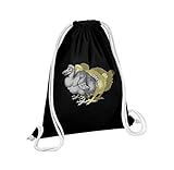 100% coton Fabulous Sac de Gym en Coton Noir Dodo Oiseau Planches Biologie Illustration Ancienne 12 Litres