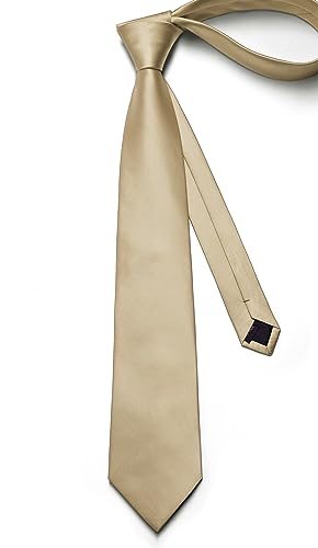 Image of Enlision Mens Ties Solid Color Satin Necktie Ties for men Handkerchief Cufflinks Pocket Squares for Wedding