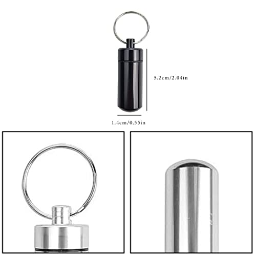 PLABBDPL 4 Stück Adressanhänger für Hunde Katzen,ID Tag Hundemarke Tiermarke mit Schlüsselringe und Wasserdicht Pillendose