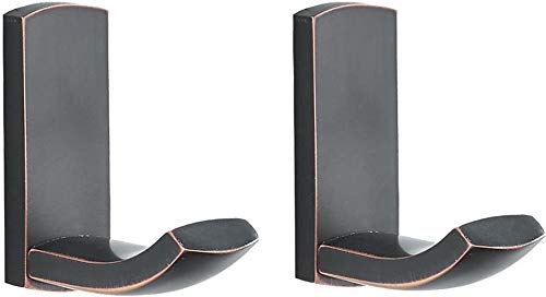 Oil Rubbed Bronze Towel Hooks, Bathroom Hand Coat Hook Wall Mount Antique Brass Robe Hooks Clothes Hanger 2 Pack