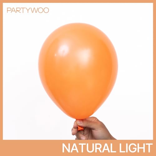 Image of PartyWoo Pearl Orange Balloons 50pcs Fall Latex Helium Balloons 12 Inch | Graduation Thanksgiving Halloween Little Cutie Baby Shower Birthday Wedding Themed Party Decorations Orange-Z28