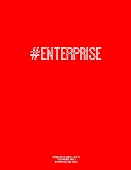 Notebook for Cornell Notes, 120 Numbered Pages, #ENTERPRISE, Red Cover : For Taking Cornell Notes, Personal Index, 8. 5 X11 , Hashtag Series, Genius Edition