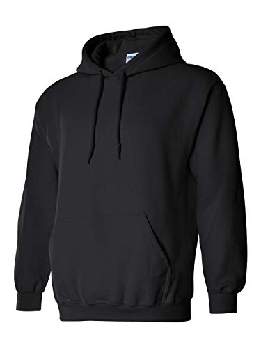 Gildan Homme, Sweat-shirt en polaire, à capuche, Style G18500, Noir, XL