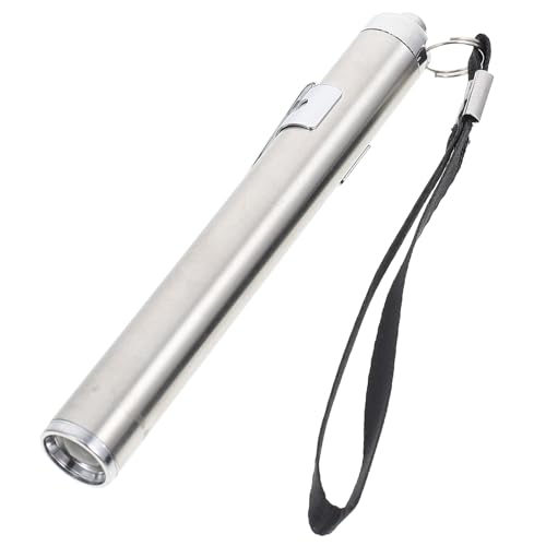 DEARMAMY Lampe à Mirer les Œufs D’incubation LED Argentée, Petite Lampe Torche Portable pour Test des Œufs de Poussins, Canaris et Oiseau, Matériel D’incubation sans Pile, Éclairage Haute