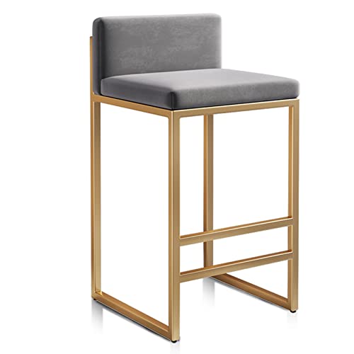 Tabourets de bar en velours blanc ergonomiques contre le mal de dos au comptoir