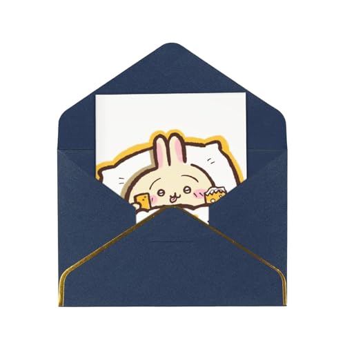 メッセージカード ちいかわ うさぎ グリーティングカード かわいい 挨拶状 年賀状 感謝カード 金箔押し 封筒付き 多機能 レター用品 お誕生日 結婚式 記念日 職場 バレンタイン 人気 贈り物 プレゼント