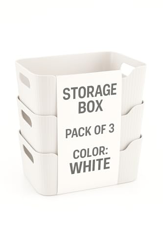 Zuku Storage Box Basket for Storage Plastic Organiser for Storage...