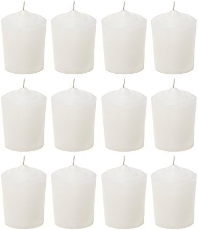 SRG White Unscented 15 Hours Votive Candles Pack of 12