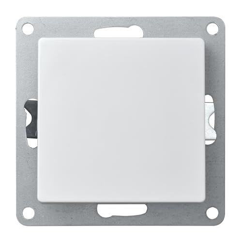 McPower Wechselschalter | Flair | Unterputz Schalter ein aus Lichtschalter, Wippe 230V~/10A, Schraubklemmen Anschluss, weiß, matt