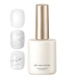 Gel Nagellack | Langlebiger Gellack Für Naturnägel,15ml Weißer Perlmutt Lack,Für Frauen DIY Liebhaber Heimsalon Maniküre Und Pediküre