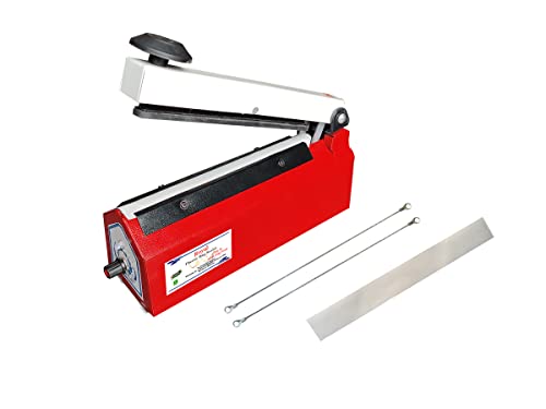 Image of Royal Hand Impulse Heat Sealing Machine | Made In India | 8 inch Inch (200 mm) | Beep Sound | Plastic Bag | Time Adjustment Facility | Table Top | Polythene Sealer