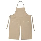 Mobestech Ölfeste Maler und Kochschürze aus Reißfestem Canvas mit Taschen Leichte Arbeitsschürze für Damen Küchen und Bastelschürze für Haushalt und Garten
