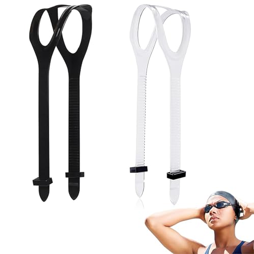 JINJUMEI 2 Pieza Silicona de Repuesto para Gafas de Natación, Correa de Máscara de Repuesto, Gafas de Natación Máscara de Buceo Correas Banda, Universal Accesorios para Buceo, Natación, Esnórquel