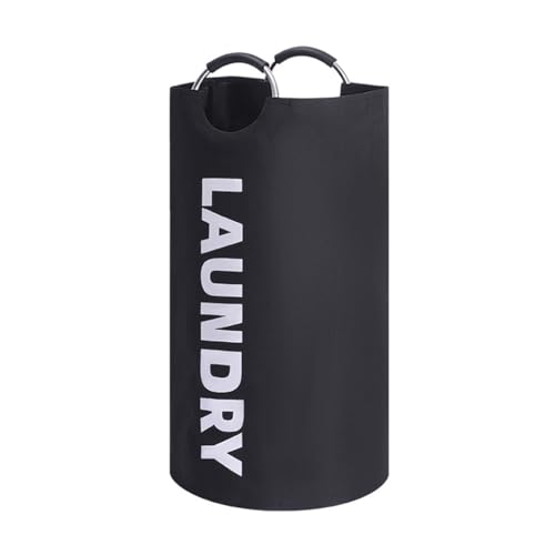 Cesta grande para la ropa sucia de 90 L, bolsa de lavandería impermeable, bolsa de lavandería plegable, cesta de ropa alta independiente con asas acolchadas, contenedor de lavado plegable para un