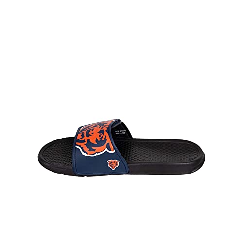 Image of FOCO mens NFL Team Cropped Big Logo Shower Sport Slide Flip Flop Sandals