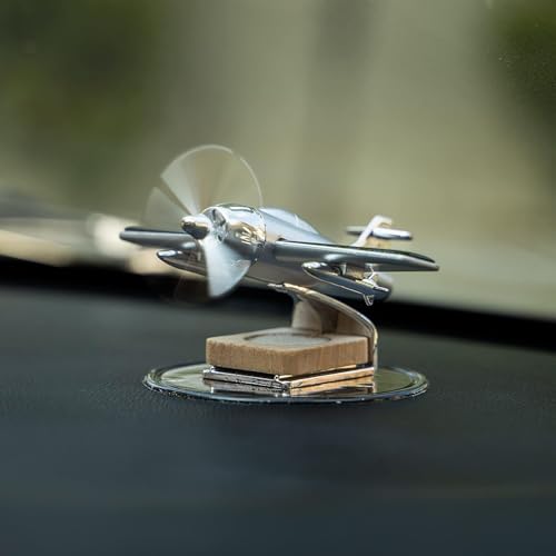 Image of Lakshiv Solar Powered Airplane Car Air Freshener, 360 Rotating Propeller Dashboard Perfume Diffuser, Aircraft Aromatherapy Ornament,Auto Interior Decoration with Fragrance Refill,Gift for Car Lovers