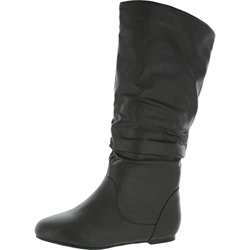 Journee Womens Jayne Round Toe Riding Boots