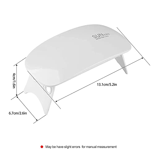 LANELLIE 6W LED UV Nail Lamp USB Nail Dryer with Handy Mini Size Mouse Shape for all Gel Polish Shape for Gel Based Polishes Manicure/Pedicure 2 Timing Setting 45s/60s - Image 2