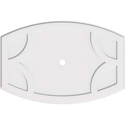 Image of Ekena Millwork CMP40X26KY-02000 Kailey Architectural Grade PVC Contemporary Urethane Ceiling Medallions 40 inchW x 26 5 /8 inchH x 2 inchID x 21 1 /2 inchC x 1 inchP