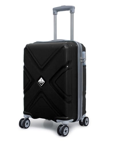 Image of Trolley Bag Small Size, 56 cms Hard Side Travel Bag for Women, 8 Wheel Luggage Suitcase for Travelling, Cabin-Friendly, Scratch Resistant, Small Trolley Suitcase (Black., Small)