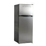 Frigidaire 2 Door Apartment Size Refrigerator with Freezer, 7.5 cu ft, Retro, Silver, Platinum