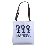 Newport News Virginia Nautical Coastal Lobster Ocean Beach Tote Bag
