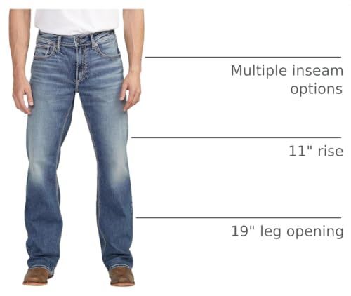 Image of Silver Jeans Co. Men's Zac Relaxed Fit Straight Leg Jean - Legacy