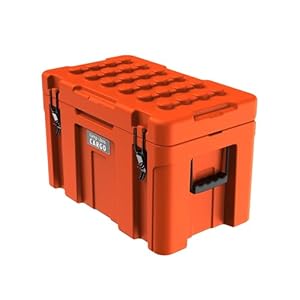 CAMP-ZERO Premium 78L Cargo & Equipment Storage Case with Coated Stainless Steel Latching and Locking System (Orange)