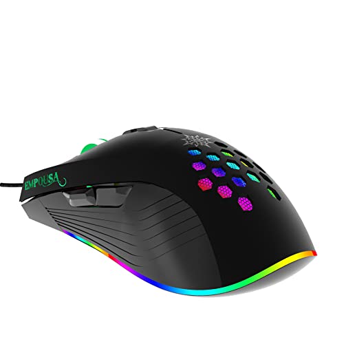 Ratón para juegos con retroiluminación RGB de 12 modos y sensor de 7200 DPI 3