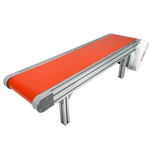 Generic - Adjustable Speed PVC Belt Conveyor 5x100cm - Compact Industrial Transport Flat Conveyor Machine for Efficient Material Handling and Desktop Assembly Line System