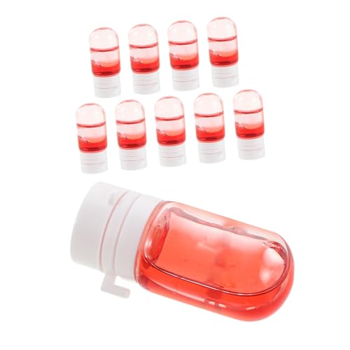 CIYODO 10 Pièces Mini Huile Capillaire Parfumée Huile Essentielle Cheveux Bouclés Capillaires Parfumées Pour Femmes Mini De Parfum Pour Cheveux Pour Bouclés Red