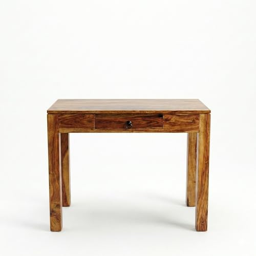 Image of SONA ART & CRAFTS Calara Solid Sheesham Wooden Study Table | Study Table for Students with 1- Drawer Storage | Office Table for Home Writing Office Computer Desk (Natural Finish)