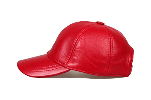 Image of Genuine Leather Unisex Baseball Cap