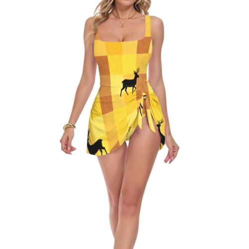 Maillot de bain amincissant une pièce jaune idéal pour vos après-midis piscine