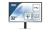 Contraste del monitor: 3000:1 AOC Monitores Q3277PQU - Pantalla para de 32\" UHD 4K (resolución 3840 x 2160, tecnología FlickerFree, Altavoces, VESA, HDMI, Displayport, USB)