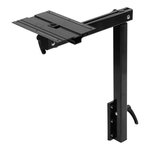 Marvix Pied de table pivotant détachable à 360 degrés avec base amovible noire pour système de jambe de camping-car T5 T6, caravane, camping-car et bateau