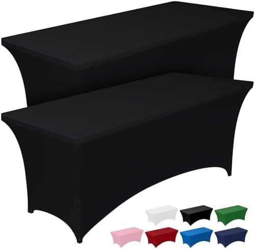 SEPARO Spandex Table Cover Fitted Rectangular Tablecloth