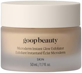 goop Beauty Microderm Face Exfoliator | At-Home Microdermabrasion with Glycolic Acid & Exfoliating Minerals | Smooths Skin Texture | Clean Face Scrub | Silicone & Paraben Free | 1.7 fl oz