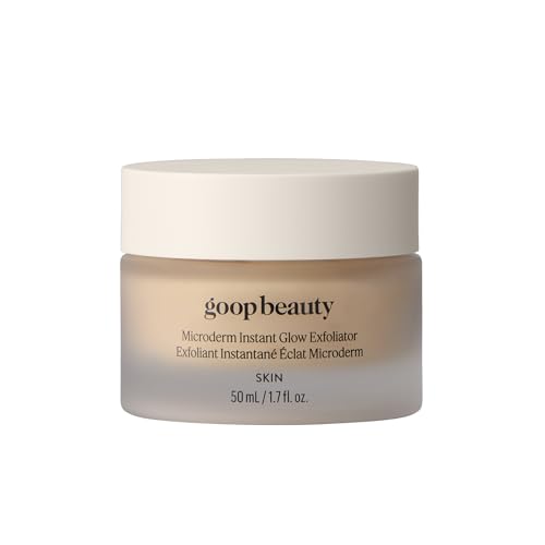 goop Beauty Microderm Face Exfoliator | At-Home Microdermabrasion with Glycolic Acid & Exfoliating Minerals | Smooths Skin Texture | Clean Face Scrub | Silicone & Paraben Free | 1.7 fl oz
