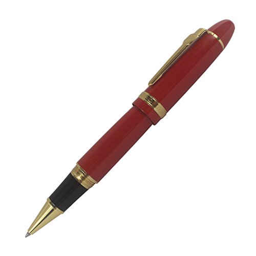 Zoohot Jinhao 159 Red Rollerball Pen Heavy Big Pen Gold Trim #TOP17