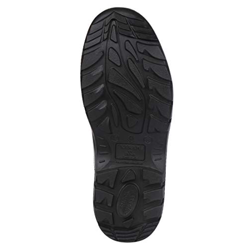 KARAM ISI Marked Leather Safety Shoe Excellent Grip, Comfort and Slip Resistance | Safety Shoes with Fibre Toe | Single Density | Black |FS101BL(FWSAPN)