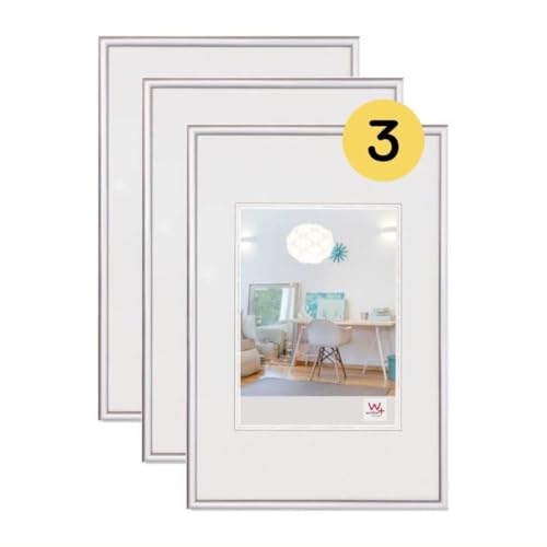 walther design Bilderrahmen silber 20 x 25 cm 3er Pack, New Lifestyle...
