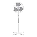 ❄ TECHNISCHE DATEN : Rotoren-Durchmesser 40 cm. | 220-240 V. Steckdose | Produktabmessung: BxHxT: 40,8 x 114x 40,8 cm | Oszillierend (ein-/ausschaltbar) | Kabellänge 1,4 Meter | Manuelle Einstellung des Kopfneigungswinkels