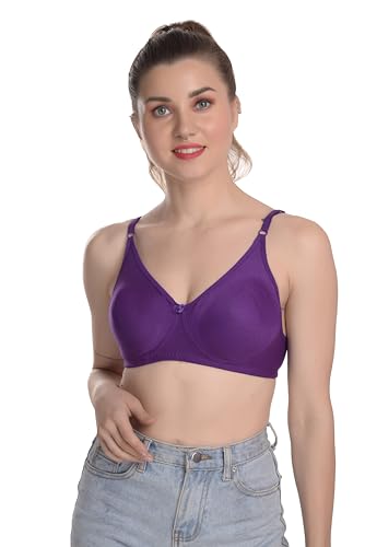 Image of MiEstilo Women's Cotton Blend Non-Padded Wirefree T-Shirt Bra Combo