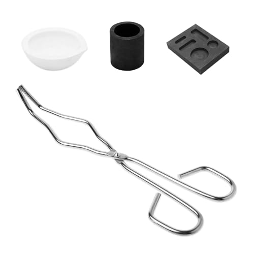 4 Stück Gold Schmelzen Set Hohe Hitzebeständigkeit Graphittiegelset Gold Schmelzofen Schmelzofen Set Breites Anwendungsspektrum für Silber Legierungsschmelze Schmelzen von Barren