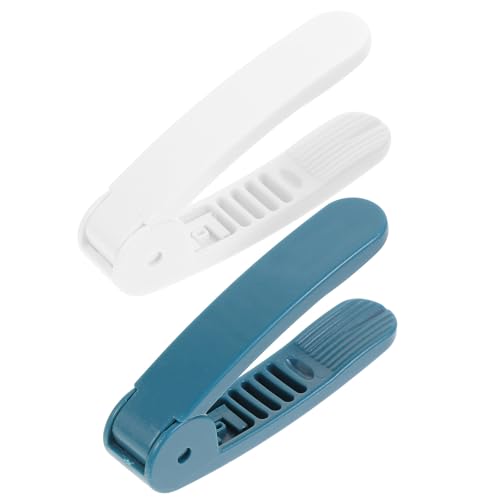 SEWACC Herramienta para Cascar Nueces de Cocina Abridor Portátil de Cáscaras para Frutos Secos Juego de 2 Unidades en Plástico Azul y Blanco Accesorio Doméstico para Pelar Cacahuetes