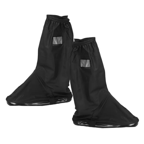 NIYANGLE 1pair Outdoor Shoe Covers for Rain Protection Durable Anti-slip Rain Boot Protectors for Cycling Hiking Travel High Tube Design Easy to Wear for Women