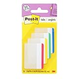 Post-it Tabs, 2 in, Lined, Assorted Primary Colors, 6 Tabs/Color, 4 Colors, 24 Tabs/Pack (686F-1)