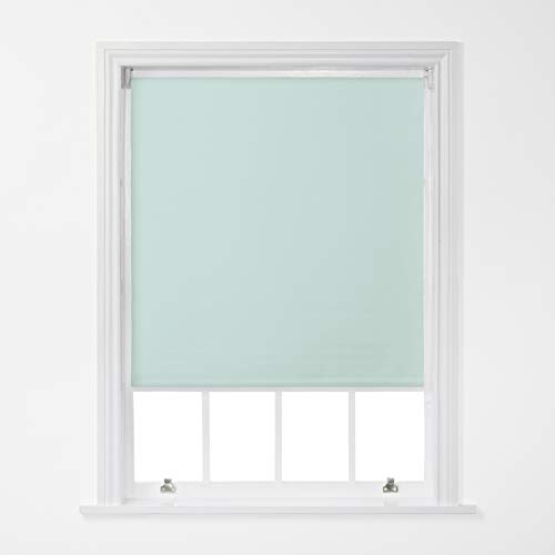 A.Unique Home Trimmable Blackout Roller Window Blind in a Variety of Colours and Sizes - 2FT - Duck Egg - 60cm (W) x 170cm (L) | 23.6" (W) x 66.9" (L)