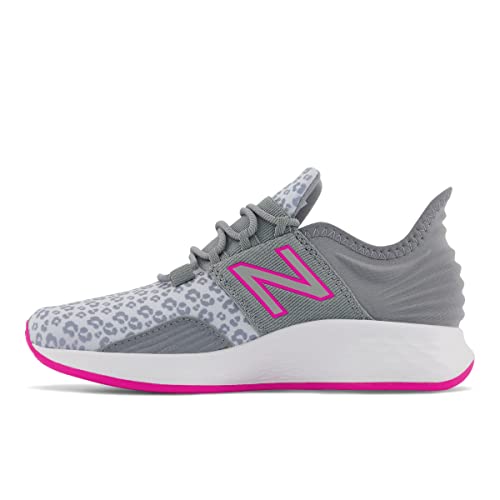 Image of New Balance Kid's Fresh Foam Roav V1 Lace-up Sneaker, Moon Dust /Steel /Silver Metallic, 1 Wide Little Kid